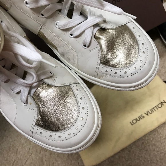 💯 Authentic Louis Vuitton gold monogram sneakers - Picture 8 of 8